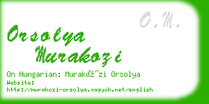 orsolya murakozi business card